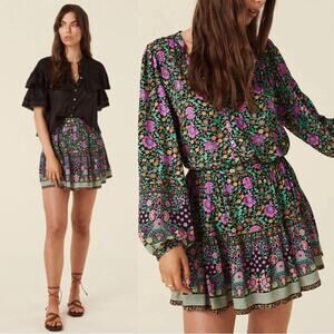 NEW NWT Spell Village Forest Floral Mini Skirt